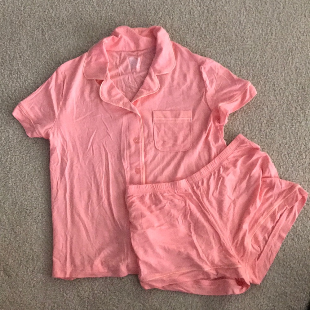 Coral Shorts Pajama Set